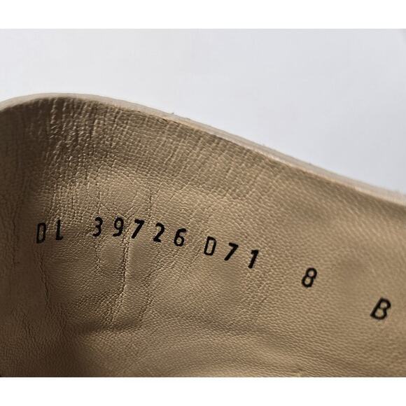 Salvatore Ferragamo Slides Sandals Women 8 B T-Strap Shoes Putty Leather - Picture 8 of 10